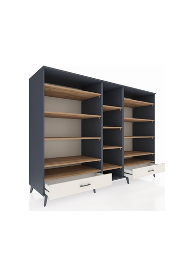 Kronos Dolap 14 Raflı 2 Çekmeceli 220x59x163 Antrasit-çam/aytaşı Atlas Çam/aytası - Antrasıt Kronos Dolap 14 Raflı 2 Çekmeceli 220x59x163 Antrasit-çam/aytaşı Atlas Çam/aytası - Antrasıt