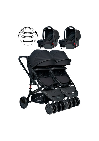 Baby Home 945 Ayrılıp Birleşebilen Travel Sistem İkiz Bebek Arabası