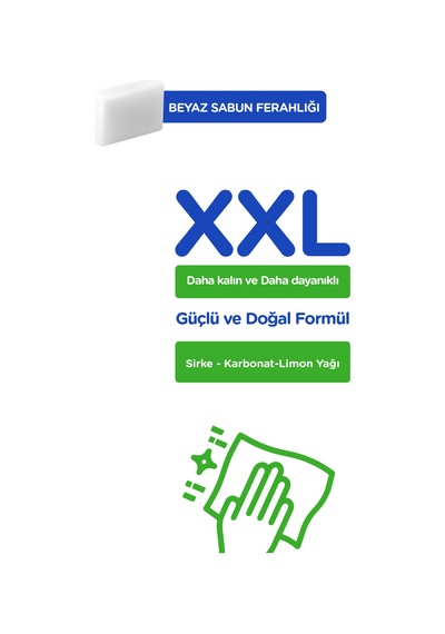 Giggles Xxl İz Bırakmayan Yüzey Temizlik Havlusu - Beyaz Sabun Ferahlığı 600 Yaprak Beyaz