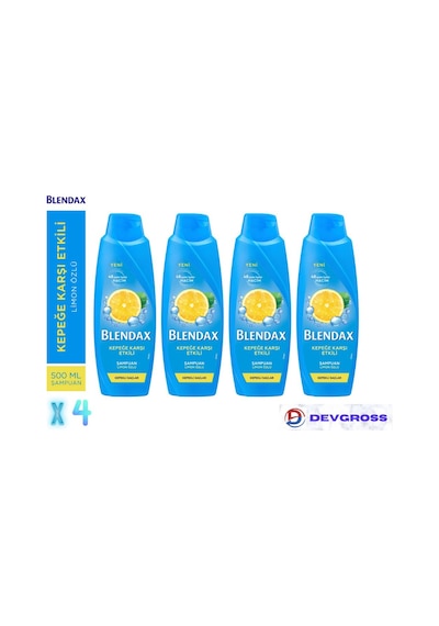 Kepeğe Karşı Etkili Limon Özlü Şampuan 4x500 Ml