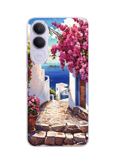 Vivo V70 Fe Uyumlu Ege'nin Kayıp Sokakları Baskılı Silikon Kılıf Renkli