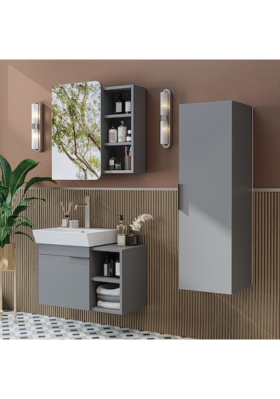 Likya Kapaklı Ve Açık Raflı Mdflam Lavabolu 72 Cm Dolap Külgri Likya Kapaklı Ve Açık Raflı Mdflam Lavabolu 72 Cm Dolap Külgri