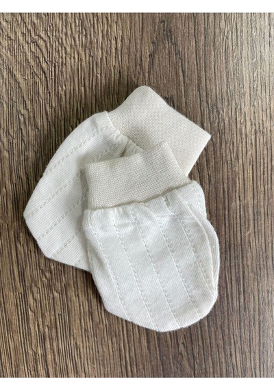 Bebicix Zürafa Baskılı Yenidoğan Organik Pamuk Erkek Bebek Hastane Çıkış 5li Set Krem