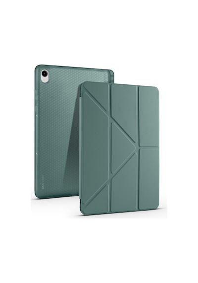 Samsung Galaxy Uyumlu Tab S11 Kılıf Tri Folding Kalem Bölmeli Standlı Kılıf Arka Kapak