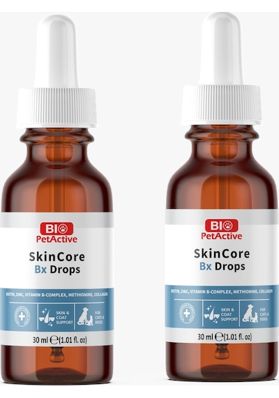 Bio Petactive Skincore Bx Drops Kedi Ve Köpek İçin Deri Ve Tüy Destekleyici Damla 30 Ml. X 2 Adet