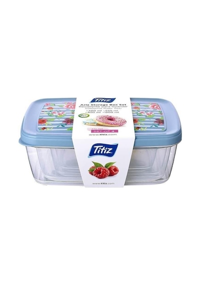 Ap-9263 Aria Saklama Kabı 400-550-850-1200 Ml 4'lü Set Çok Renkli
