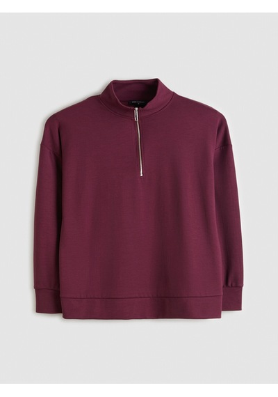 Lcw Comfort Mürdüm Dik Yaka Kadın Sweatshirt
