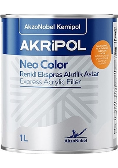 Akzo Neo Akrilik Renkli Astar Kremit Kırmızı 1/1