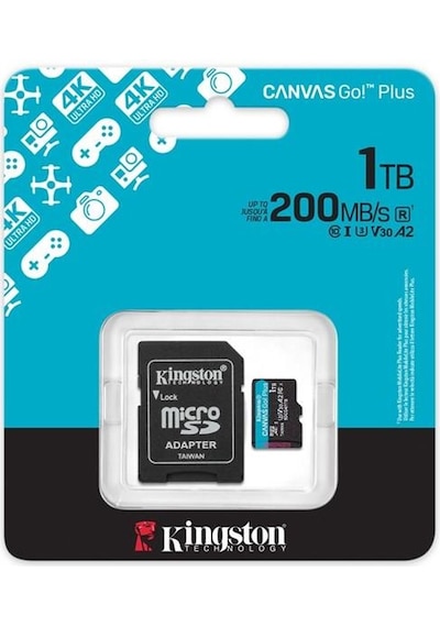 Kıngston 1tb Canvasgo+ Sdcg4/1tb Mıcro-sd Hafıza Kartı