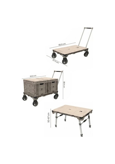 Fct50 100kg Kamp Masası Ve Yük Taşıma Aracı Bej