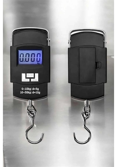 Hubrendy Kargo Ağırlık Ölçer 50 Kg El Terazisi El Kantarı Pilli Led Ekran