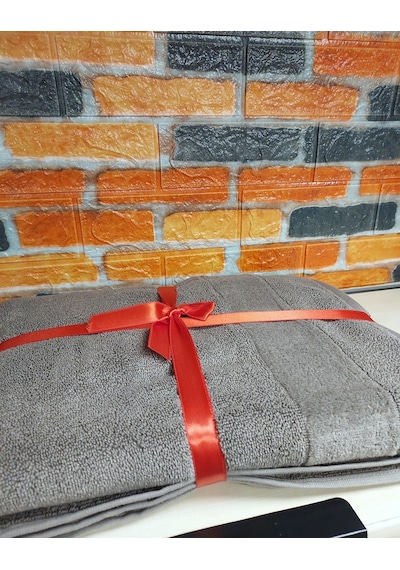 Özdilek Svv Border Büyük Boy Banyo Havlusu 89x173 - Charcoal Orta Gri Gri