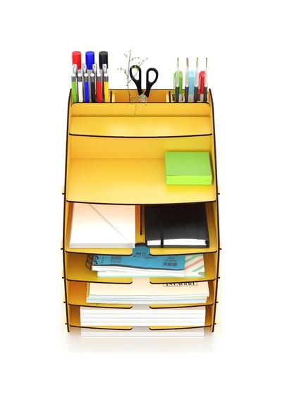 Design Otto Fx Large Modest 6 Renk A4 Evrak Rafı Masaüstü Organizer Sarı - 74202719 Sarı