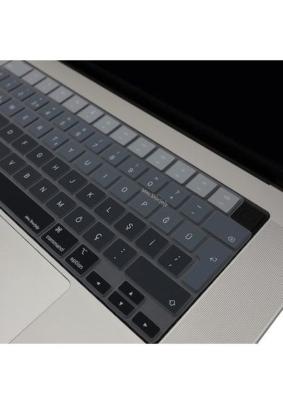 Apple Uyumlu MacBook Klavye Koruyucu Silikon Kılıf Türkçe Q Baskılı Uk-ters L-enter Tipi Air 13,6-15,3 İnç P