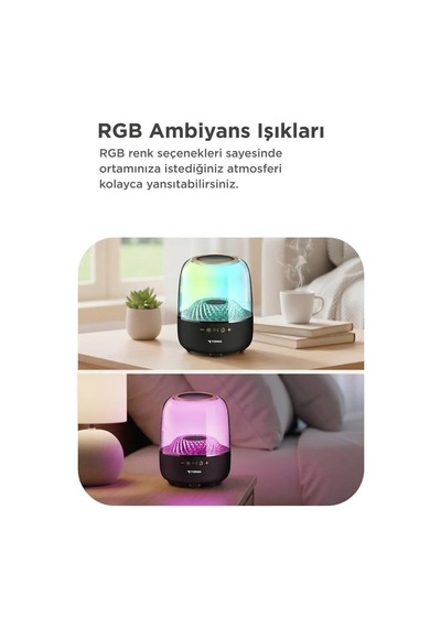 Premium Bluetooth Hoparlör Rgb Işıklı Speaker D33 Siyah Güçlü Ses Seyahat Aleti Bas
