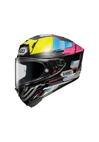 Shoei X-spirit Pro Proxy Kapalı Motosiklet Kaskı Siyah - Sarı - Pembe