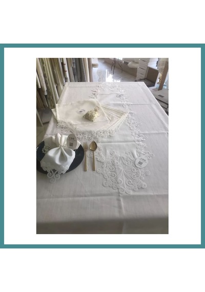 Trendexa Sofra Takımı 26 Parça Anna Model Yemek Takımı Örtüsü Dertsiz 160 X 220 Cm Masa Örtüsü Mac