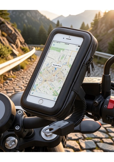 Su Geçirmez Telefon Tutucu Motosiklet Scooter İçin Uczzzt52motortutucu-1 Siyah