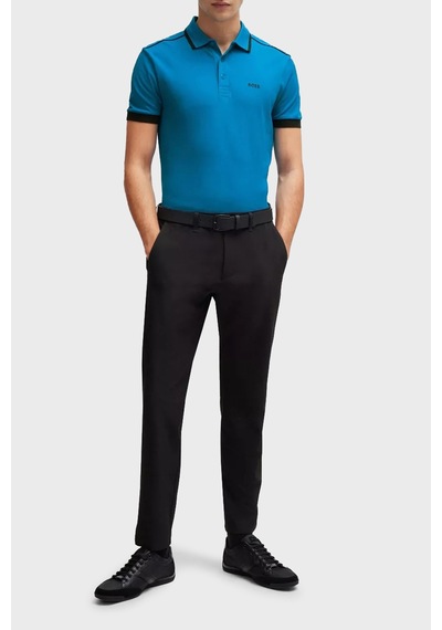 Boss Erkek Polo Yaka T Shirt 50512995 442 Turkuaz Turkuaz