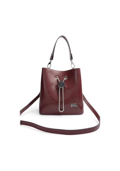 Silver & Polo Silver Polo Bordo - Bordo Düz Cilt Kadın Çapraz Çanta Sp967