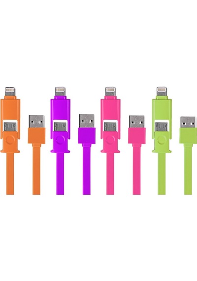 Ally 2In1 Apple Uyumlu iPhone Lightning Ve Micro Usb Data Kablo