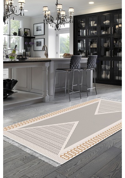 Eko Trend Djt Halı Yıkanabilir Kaymaz Taban P1526 Modern krem