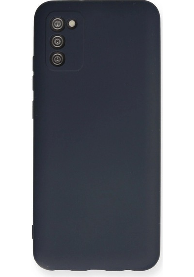 Samsung Uyumlu Galaxy A03s Kılıf Nano İçi Kadife Silikon Lacivert,