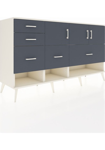 Kronos Konsol 3 Raflı 5 Çekmeceli 3 Kapaklı 176x59x99 Aytaşı-antr Aytaşı-antrasit Kronos Konsol 3 Raflı 5 Çekmeceli 3 Kapaklı 176x59x99 Aytaşı-antr Aytaşı-antrasit