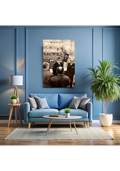 Atatürk Meydanda Hitap - Cam Tablo - Deg0593 50 X 70 Cm