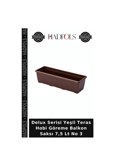 Delux Serisi Yeşil Teras Hobi Göreme Balkon Saksı 7,5 Lt No 3