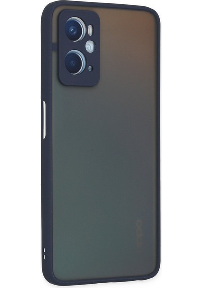 Newface Oppo A96 Kılıf Montreal Silikon Kapak - Lacivert Lacivert