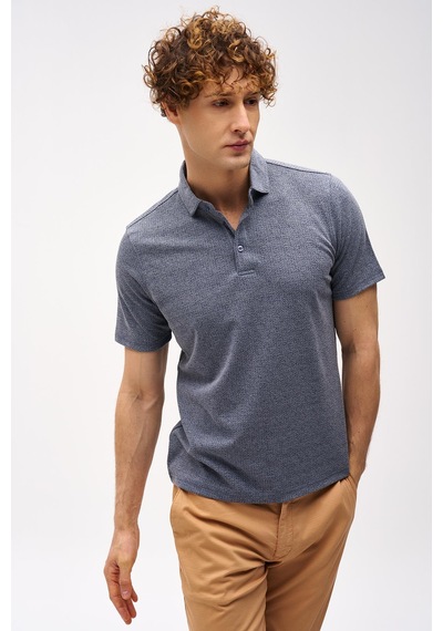 Petrol Slim Fit Dar Kalıp Fermuarlı Polo Yaka Düz Kısa Kollu Tişört-16405 Yeşil