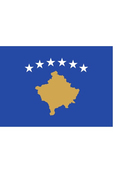 Kosova Ülke Bayrağı 42x30cm Duvar Tablosu Çerçevesiz Pvc Tablo