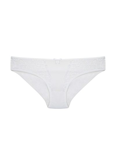 Lüx Drm Yumuşak Dantelli Bikini Külot Beyaz 5 Adet 2510 Beyaz