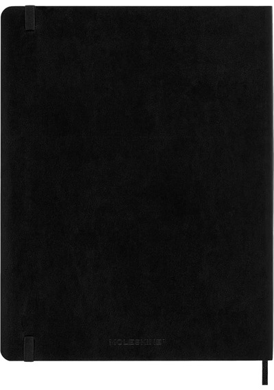 Moleskine 12 Ay Haftalık Ajanda Xl Boy 19x25 Yumuşak Kapak Siyah Siyah