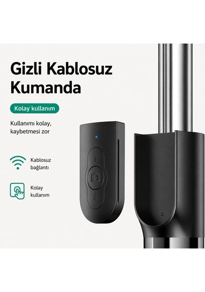Yolans G4 Led Işıklı Selfie Çubuğu Tripod, 113 Cm Uzayabilen Bluetooth Kumandalı Selfie Stick, 3 Işık Modlu Beya