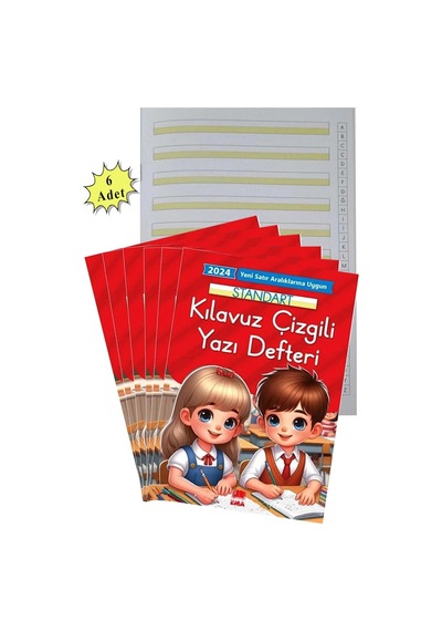 Yeni Müfradat Güzel Yazı Defteri Orta Boy 16.5x24 24 Yaprak 6 Adet