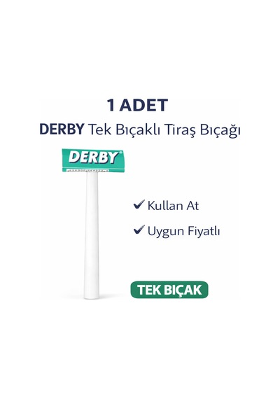 Derby Tek Bıçaklı Tıraş Bıçağı Paket Seçenekleri 1 Adet