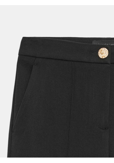 Dilvin 72809 Dikiş Detaylı Culotte Pantolon Siyah