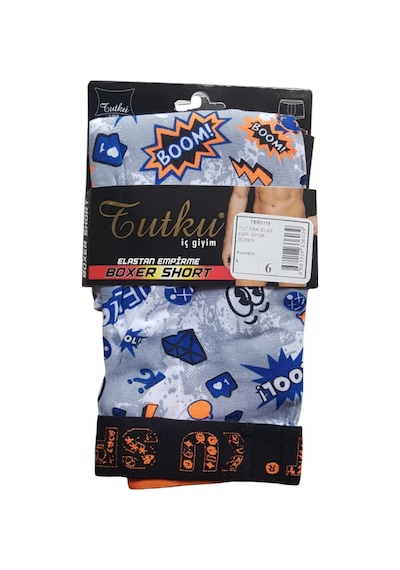 Tutku Erkek Elas Emp Spor Boxer 6'lı Kombin Kombin