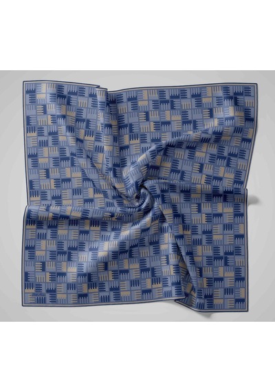 Silk Home Yaz Esintisi Eşarp 150001-13 İndigo, Yeşil Bej, Eflatun