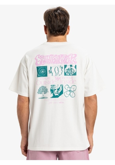 Quiksilver Hw Ouitside Inside Ss Erkek Kısa Kollu Tişört Eqyzt08032 Beyaz Beyaz