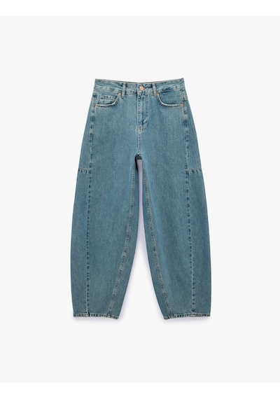 Koton Pamuklu Düğmeli Cepli Rahat Kalıp Balon Denim Pantolon - Balloon Jeans Ovd 6sal40267md Koton Pamuklu Düğmeli Cepli Rahat Kalıp Balon Denim Pantolon - Balloon Jeans Ovd 6sal40267md