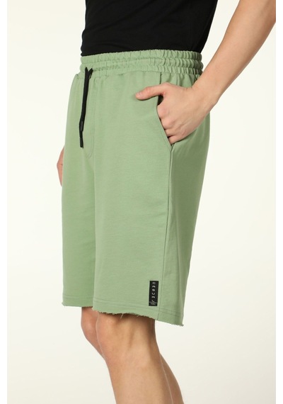 Defys Erkek Paça Ve Etiket Detaylı Cepli Regular Fit Şort Haki - 527885669 Haki