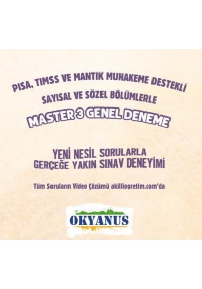 Okyanus Yayıncılık - 8. Sınıf Master 3 Genel Deneme