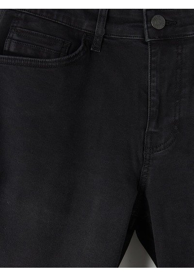 Lcw Jeans Siyah Slim Fit Erkek Jean Şort
