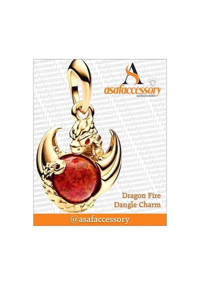 Game Of Thrones Ejderha Ateşi Charm Gümüş Kaplama