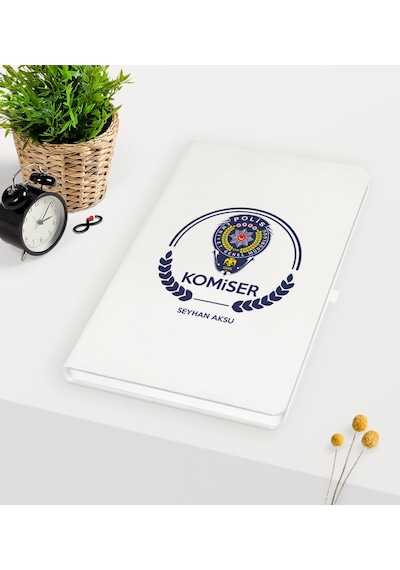 Kişiye Özel Komiser Temalı Beyaz Defter - 2 Beyaz