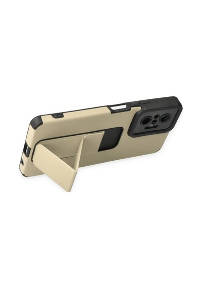 Xiaomi Redmi Note 10 Pro Kılıf Mega Standlı Silikon - Gold 0.2M-Çok Renkli