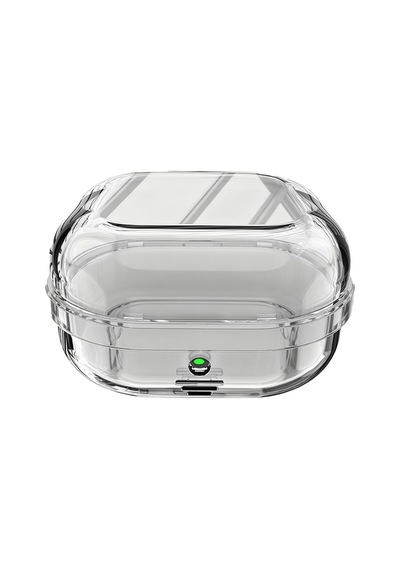 Maks Technology Samsung Galaxy Uyumlu Buds 4 Kılıf Şeffaf Silikon 360 Derece Airbag Darbe Emici Maks Koruyucu Kapak Şeffaf Siyah